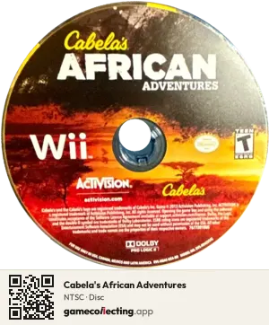 Cabela's African Adventures Nintendo Wii, NTSC disc
