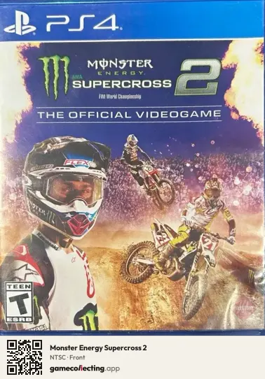Monster Energy Supercross 2 PlayStation 4, NTSC box front