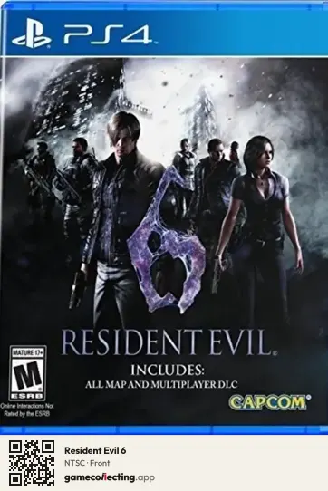 Resident Evil 6 PlayStation 4, NTSC box front