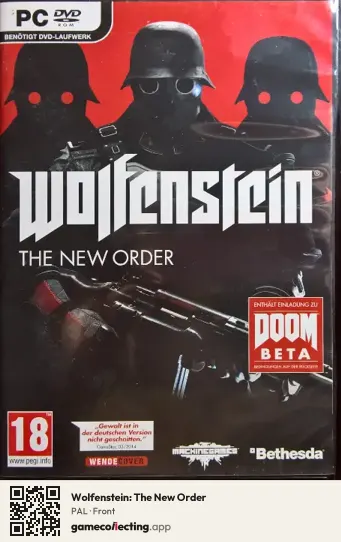 Wolfenstein: The New Order Computer, PAL box front