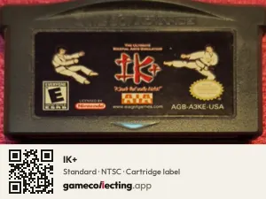 IK+ Game Boy Advance, NTSC cartridge label