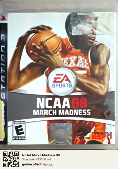 NCAA March Madness 08 PlayStation 3, NTSC box front