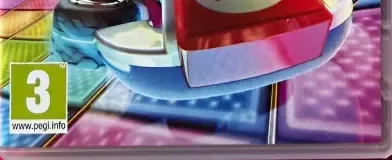 Mario Kart 8 Deluxe, the PEGI square on its front
