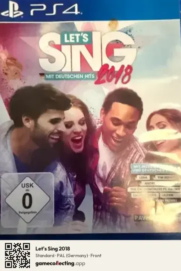 Let's Sing 2018 PlayStation 4, Germany box front