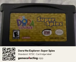 Dora the Explorer: Super Spies Game Boy Advance, NTSC cartridge label