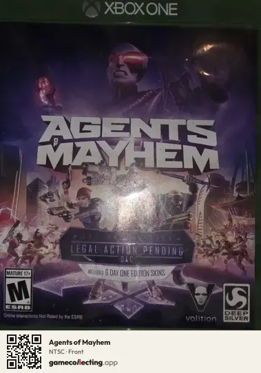 Agents of Mayhem Xbox One, NTSC box front
