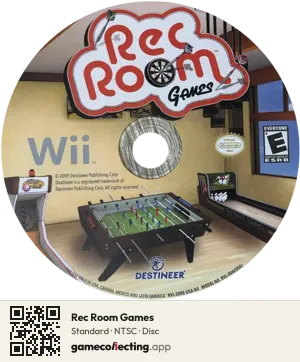 Rec Room Games Nintendo Wii, NTSC disc