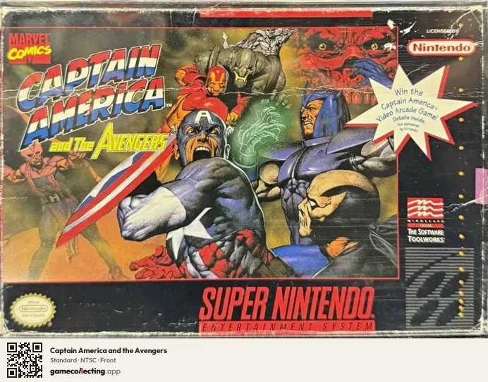 Captain America and the Avengers Super Nintendo Entertainment System, NTSC box front