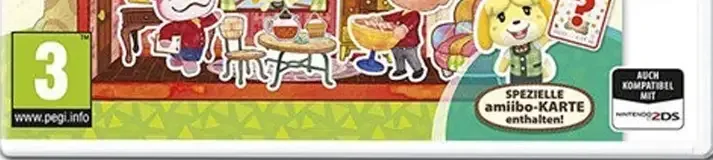Animal Crossing: Happy Home Designer, the PEGI square on its front