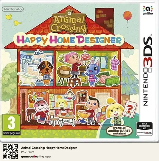 Animal Crossing: Happy Home Designer Nintendo 3DS, PAL box front