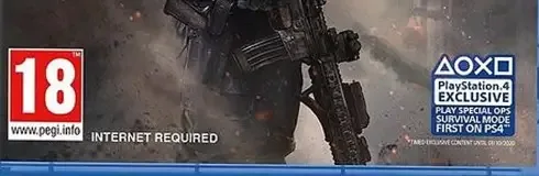 Call of Duty: Modern Warfare, the PEGI square on its front