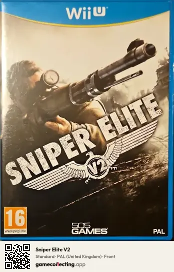 Sniper Elite V2 Nintendo Wii U, United Kingdom box front
