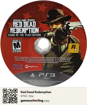 Red Dead Redemption PlayStation 3, NTSC disc
