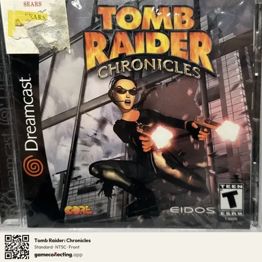Tomb Raider: Chronicles Sega Dreamcast, NTSC box front