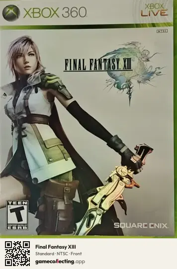 Final Fantasy XIII Xbox 360, NTSC box front