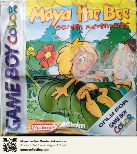 Maya the Bee: Garden Adventures Game Boy Color, United Kingdom box front