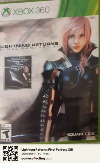 Lightning Returns: Final Fantasy XIII Xbox 360, NTSC box front