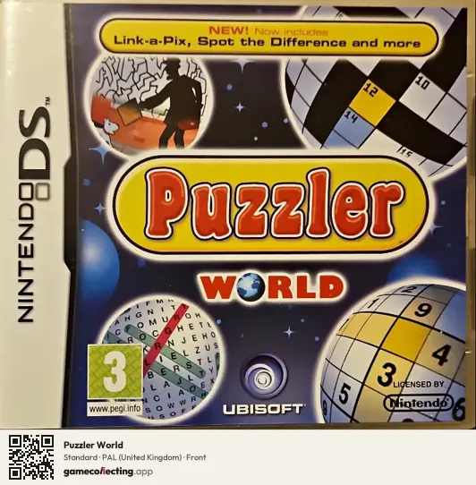 Puzzler World Nintendo DS, United Kingdom box front