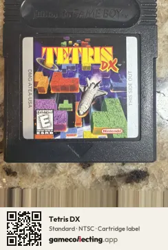 Tetris DX Game Boy Color, NTSC cartridge label