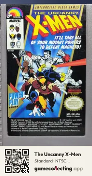 The Uncanny X-Men Nintendo Entertainment System, NTSC cartridge label