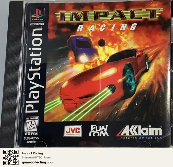 Impact Racing PlayStation, NTSC box front