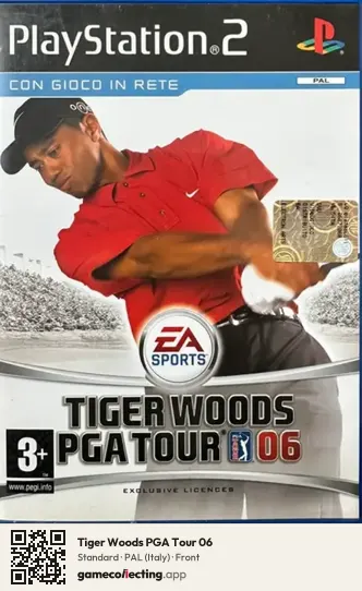 Tiger Woods PGA Tour 06 PlayStation 2, Italy box front