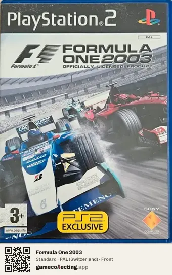 Formula One 2003 PlayStation 2, Switzerland box front