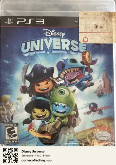 Disney Universe PlayStation 3, NTSC box front