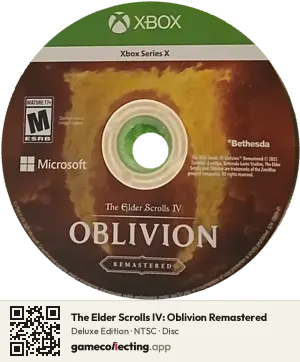 The Elder Scrolls IV: Oblivion Remastered Xbox Series X, NTSC disc
