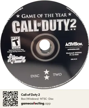 Call of Duty 2 Computer, NTSC disc