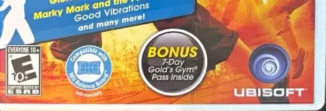 Gold's Gym Dance Workout, the ESRB box on its front