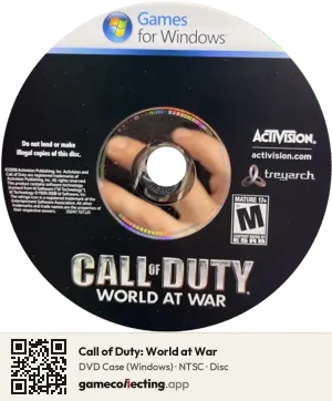 Call of Duty: World at War Computer, NTSC disc