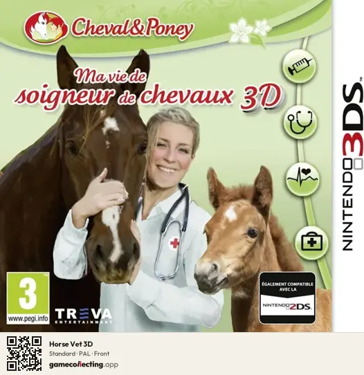 Horse Vet 3D Nintendo 3DS, PAL box front