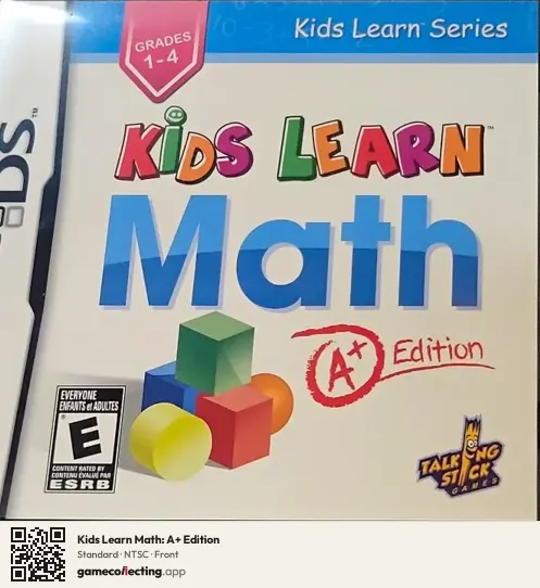 Kids Learn Math: A+ Edition Nintendo DS, NTSC box front