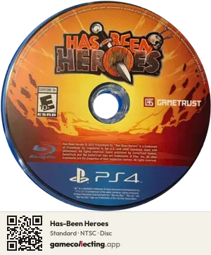 Has-Been Heroes PlayStation 4, NTSC disc