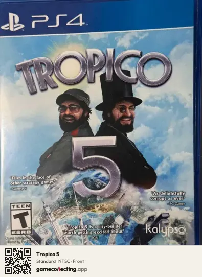 Tropico 5 PlayStation 4, NTSC box front