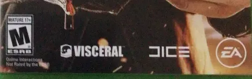 Battlefield Hardline, the ESRB box on its front