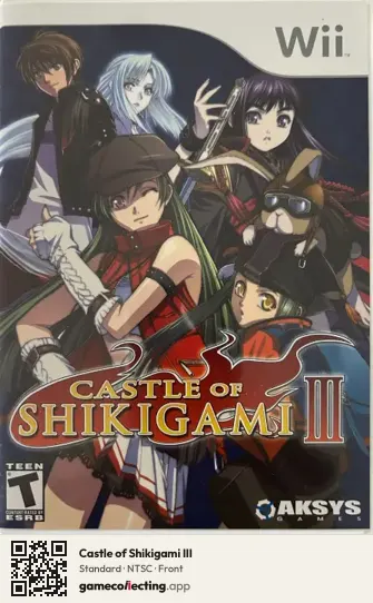 Castle of Shikigami III Nintendo Wii, NTSC box front