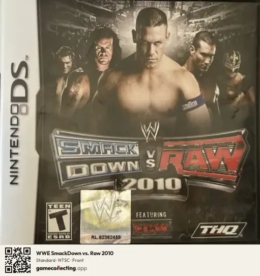 WWE SmackDown vs. Raw 2010 Nintendo DS, NTSC box front