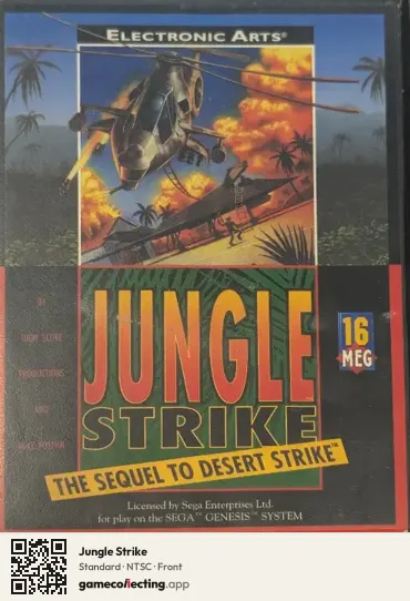 Jungle Strike Sega Mega Drive / Genesis, NTSC box front