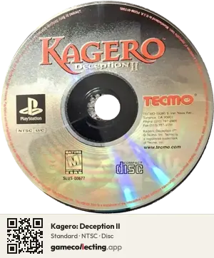 Kagero: Deception II PlayStation, NTSC disc
