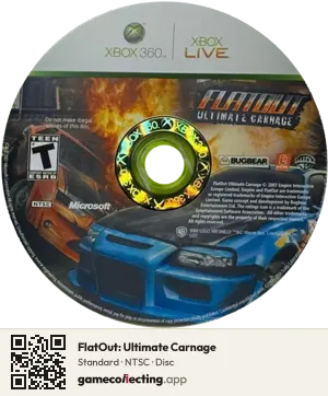 FlatOut: Ultimate Carnage Xbox 360, NTSC disc