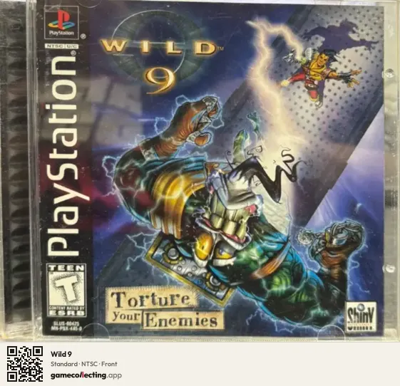 Wild 9 PlayStation, NTSC box front
