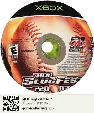 MLB SlugFest 20-03 Xbox, NTSC disc