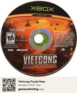 Vietcong: Purple Haze Xbox, NTSC disc