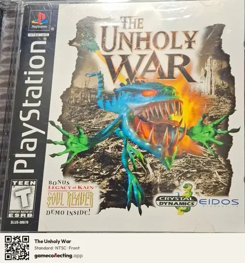 The Unholy War PlayStation, NTSC box front