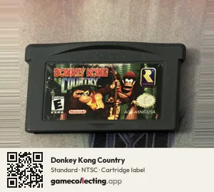 Donkey Kong Country Game Boy Advance, NTSC cartridge label