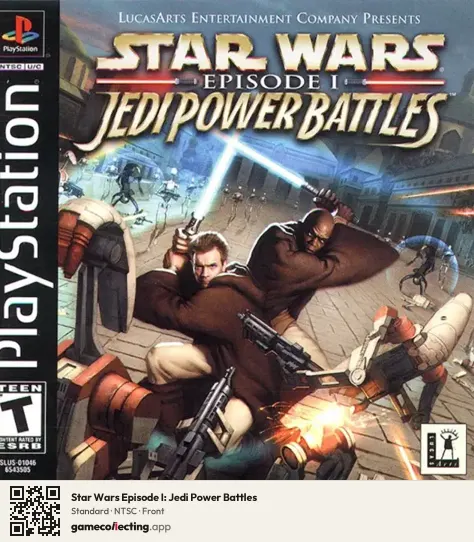 Star Wars Episode I: Jedi Power Battles PlayStation, NTSC box front