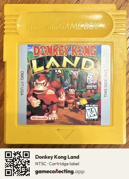 Donkey Kong Land Game Boy, NTSC cartridge label
