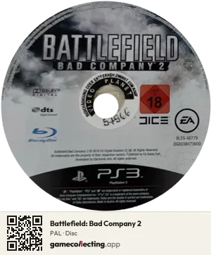 Battlefield: Bad Company 2 PlayStation 3, PAL disc
